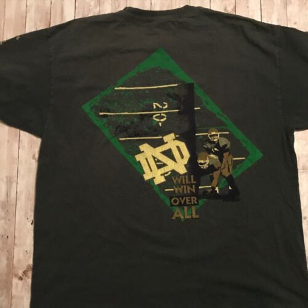 Vintage 1996 Champion Notre Dame Irish The Shirt T Football XL Will Win Over All